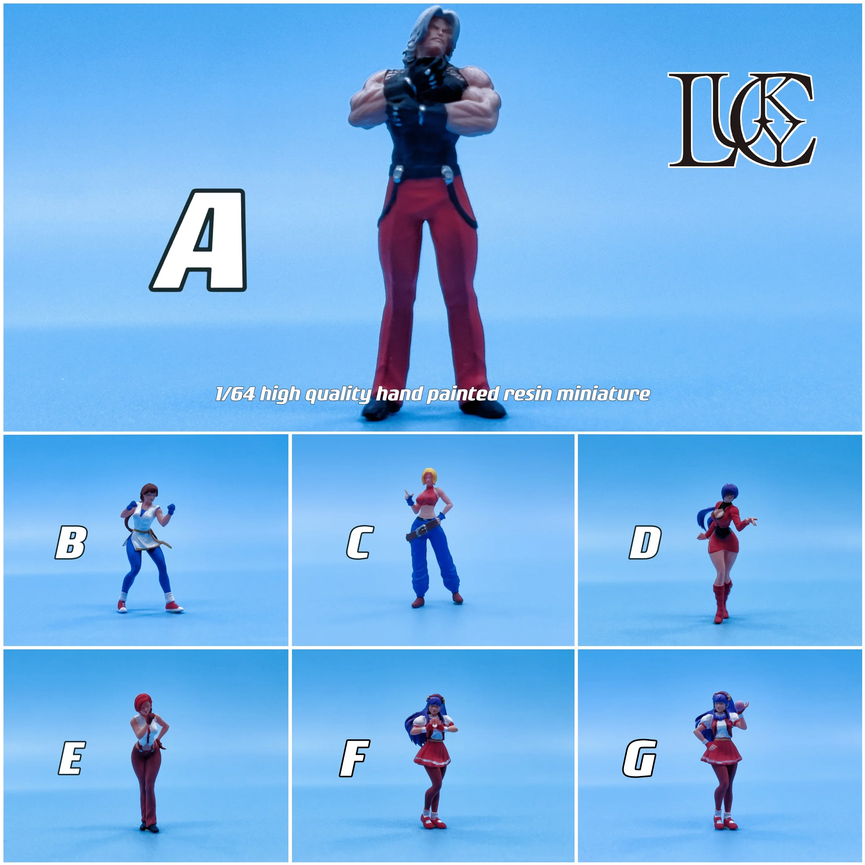 

Lucky Studio Diorama 1/64 Scale Figurines Model KOF Season 1 Collection Miniature Hand-painted