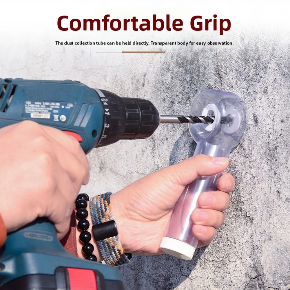 Dust Containment Cover for Electric Drill with Transparent Design and Storage Box for Cleaner Working Environment