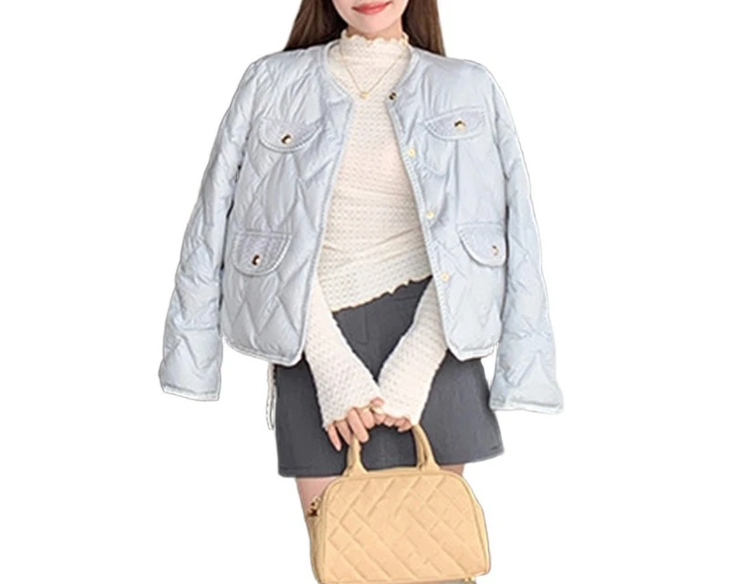 Winter Lightweight and Warm Women's Elegant Lapel Fashionable Casual Down Cotton Jacket