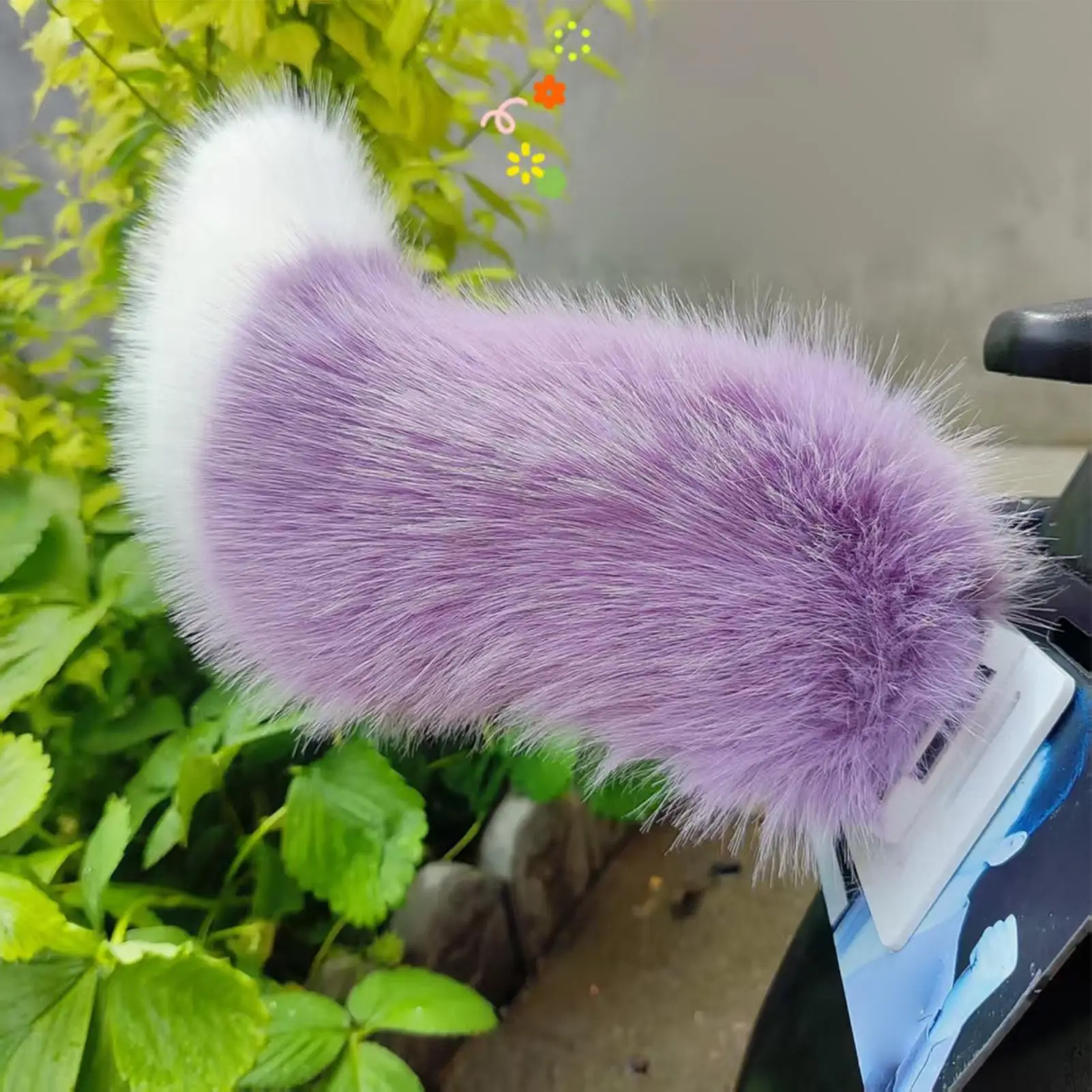 Car Tail Rechargeable Adhesive Plush Trunk Charm Electric Tail With Remote Control For Vehicle SUV Truck Motorcycle Bumper Trunk