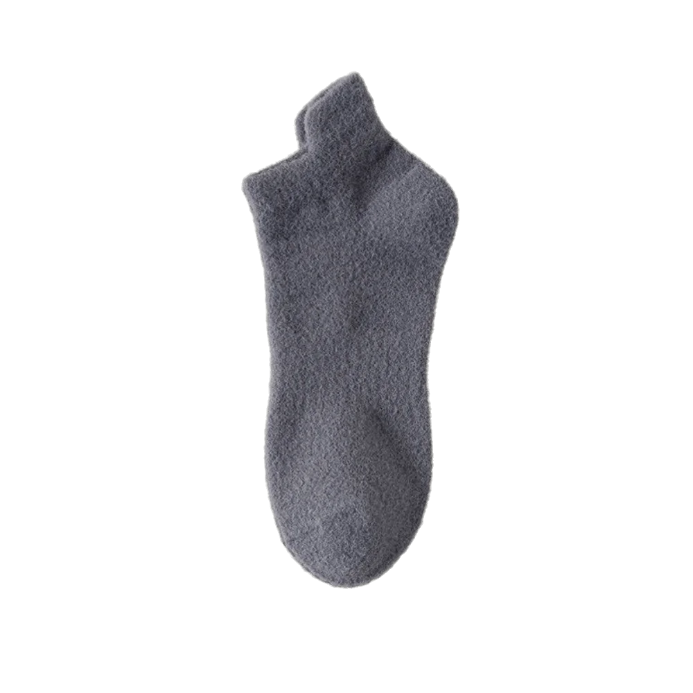 New Coral Fleece Mens Socks Soft Solid Short Socks Thick Low Ankle Style Warm Ankle Socks Sleeping
