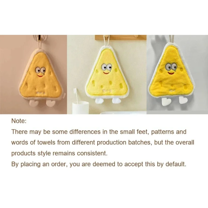 Lint-Free Easy-Clean Hand Towel - Cute Soft Coral Velvet Microfibre Wipes, Quick-Dry Absorbent Cloth for Kitchen Bathroom