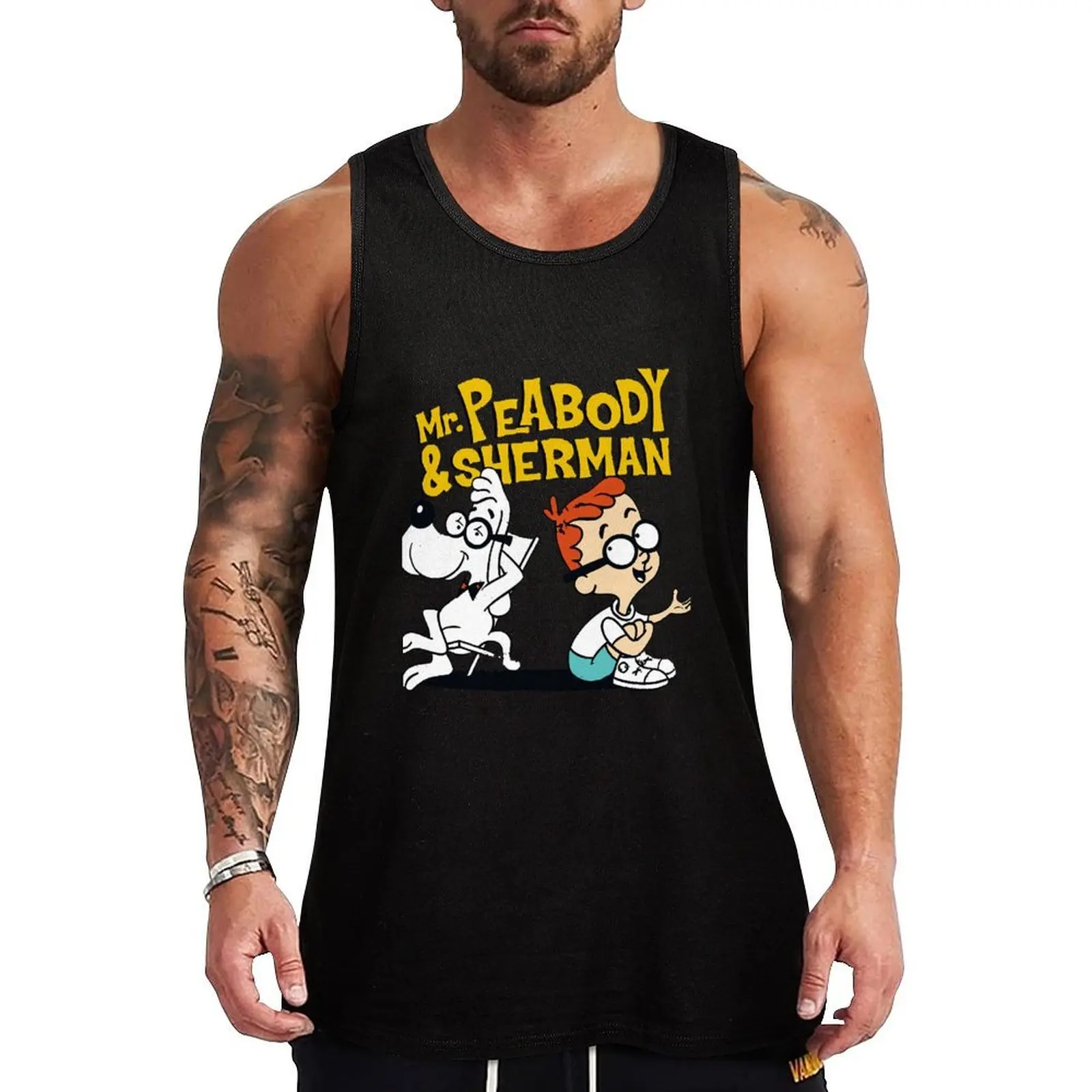 Camiseta sin mangas Mr Peabody and Sherman de secado rápido para correr, trotar y hacer deporte