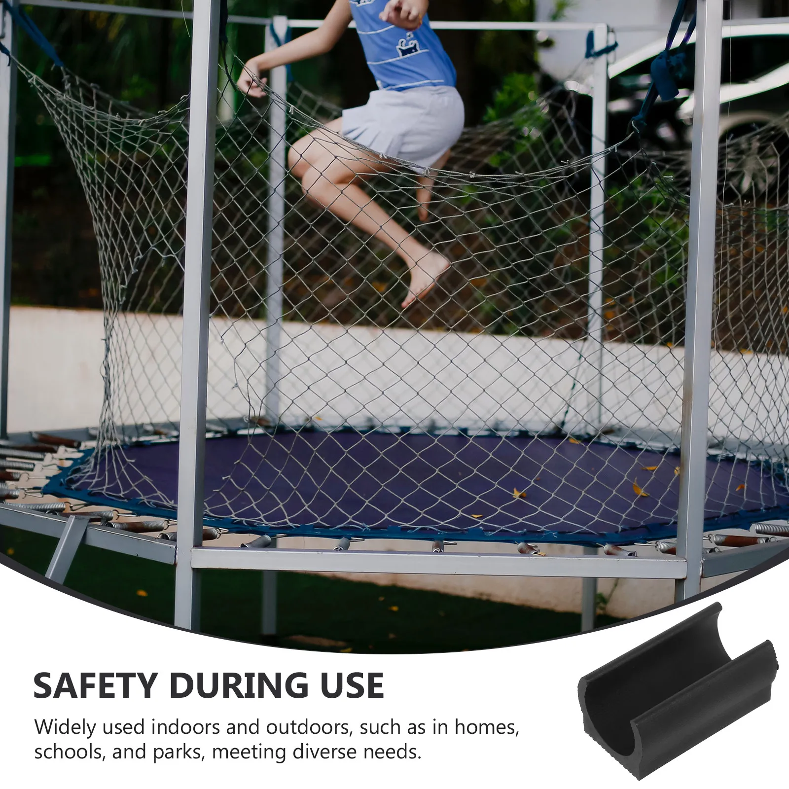 20Pcs U Shaped Anti-Slip Furniture Pads Chair Leg Caps Plastic Foot Protectors Floor Glides Tubing Covers Clamps for Pool Cover
