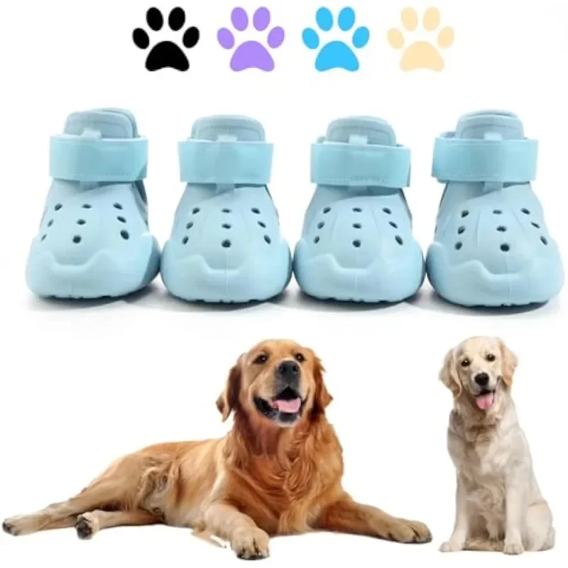 High-quality rubber material pet tough non-slip sole dog boots adjustable waterproof dog shoes