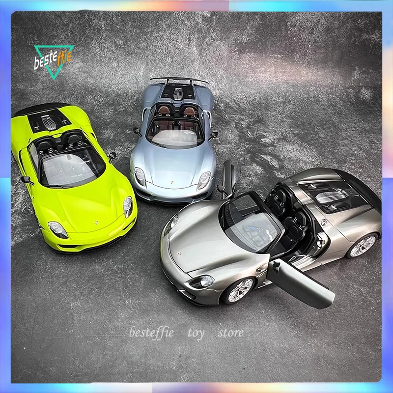 AUTOART car model simulation 1/18 Porsche 918 Car Model alloy room ornament display cars model boy collection christmas gift