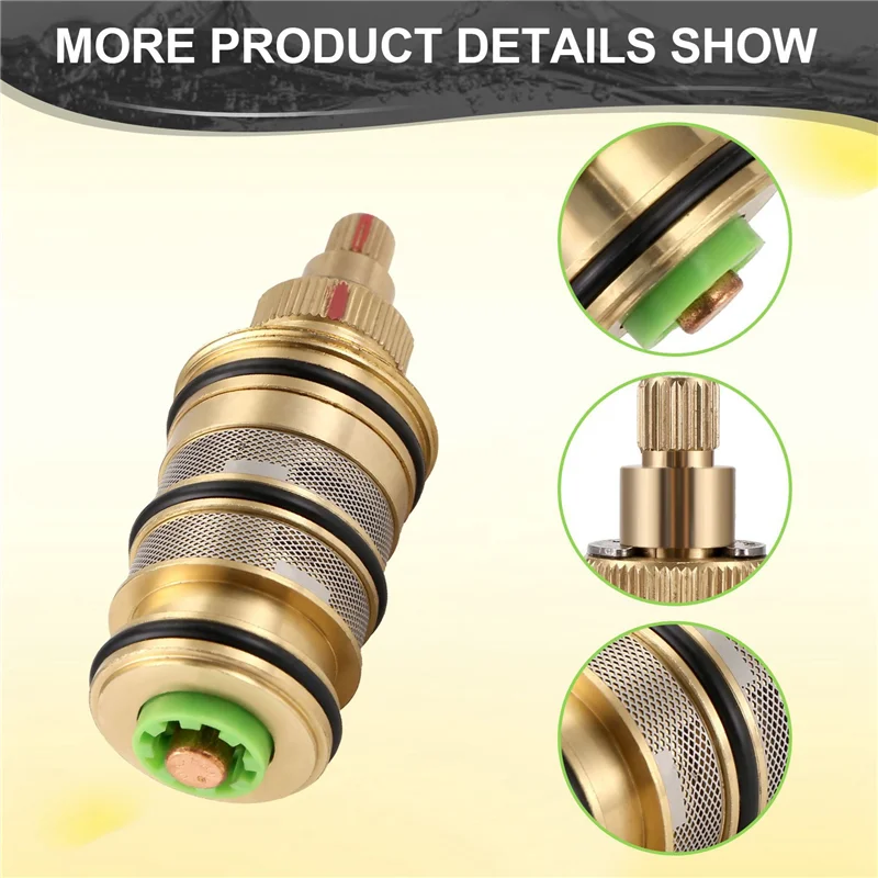 A84X-2X النحاس استبدال خرطوشة ثرموستاتي ، دش خلاط صمام بار طقم تصليح صمام ثرموستاتي ذكي الأساسية #3