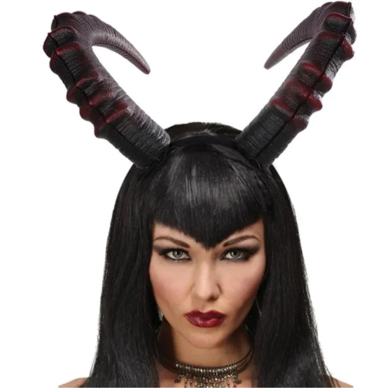 Halloween Headband Hairband Cow Sheep Horn Animal Curved Horn Devil Long Horn Carnival Masquerade Gothic Lolita Cosplay Props