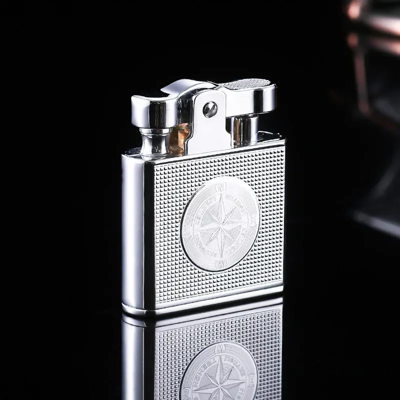 New Windproof  Retro Brass Cigar Lighter Cigar Lighter Men Smoking Accessories Gadget Metal Luxury Kerosene Lighter