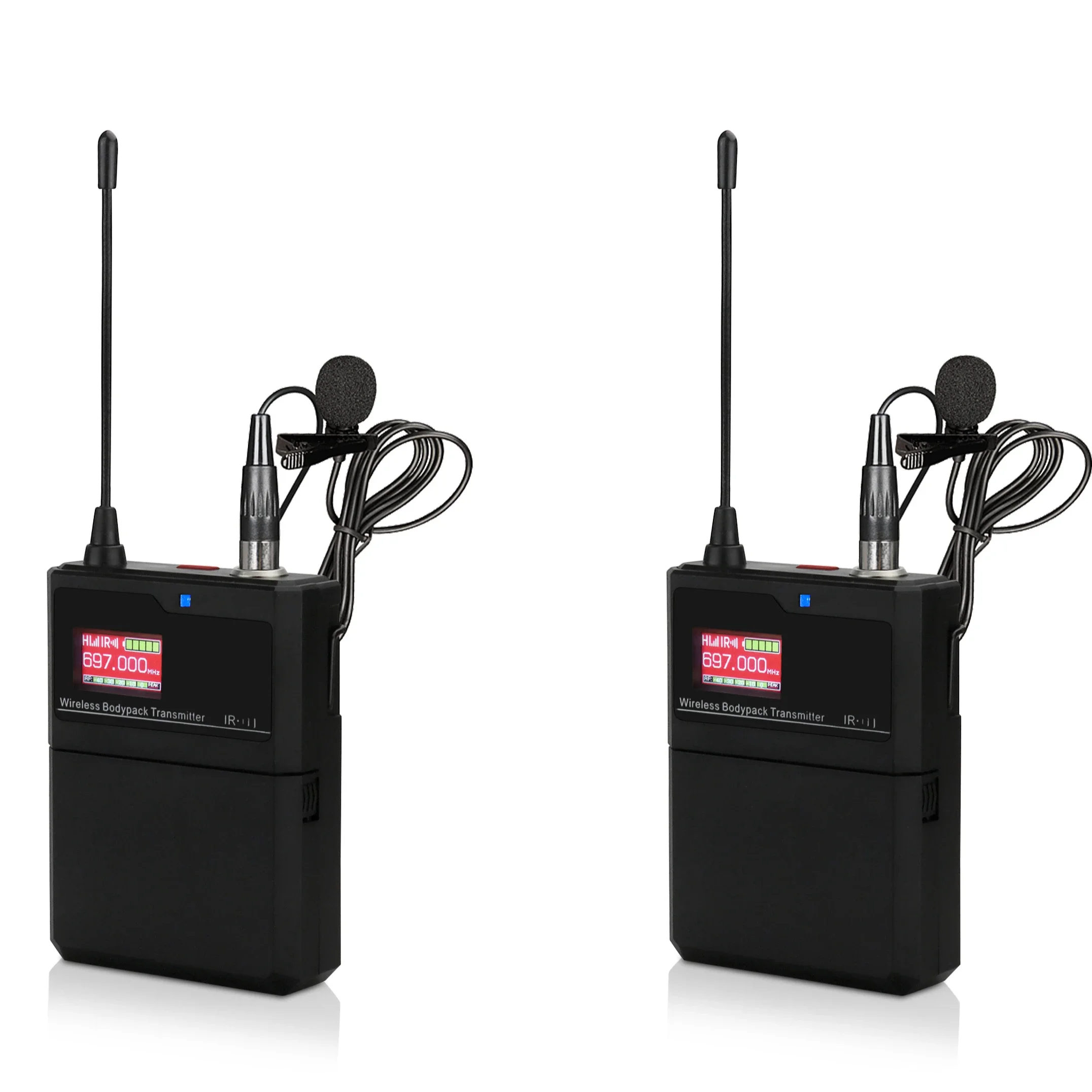 OEM UHF DPLL Lavalier Headset Hot Selling Cardioid Polar Pattern Wireless Microphone Singing Metal Bodypack for Meeting Room