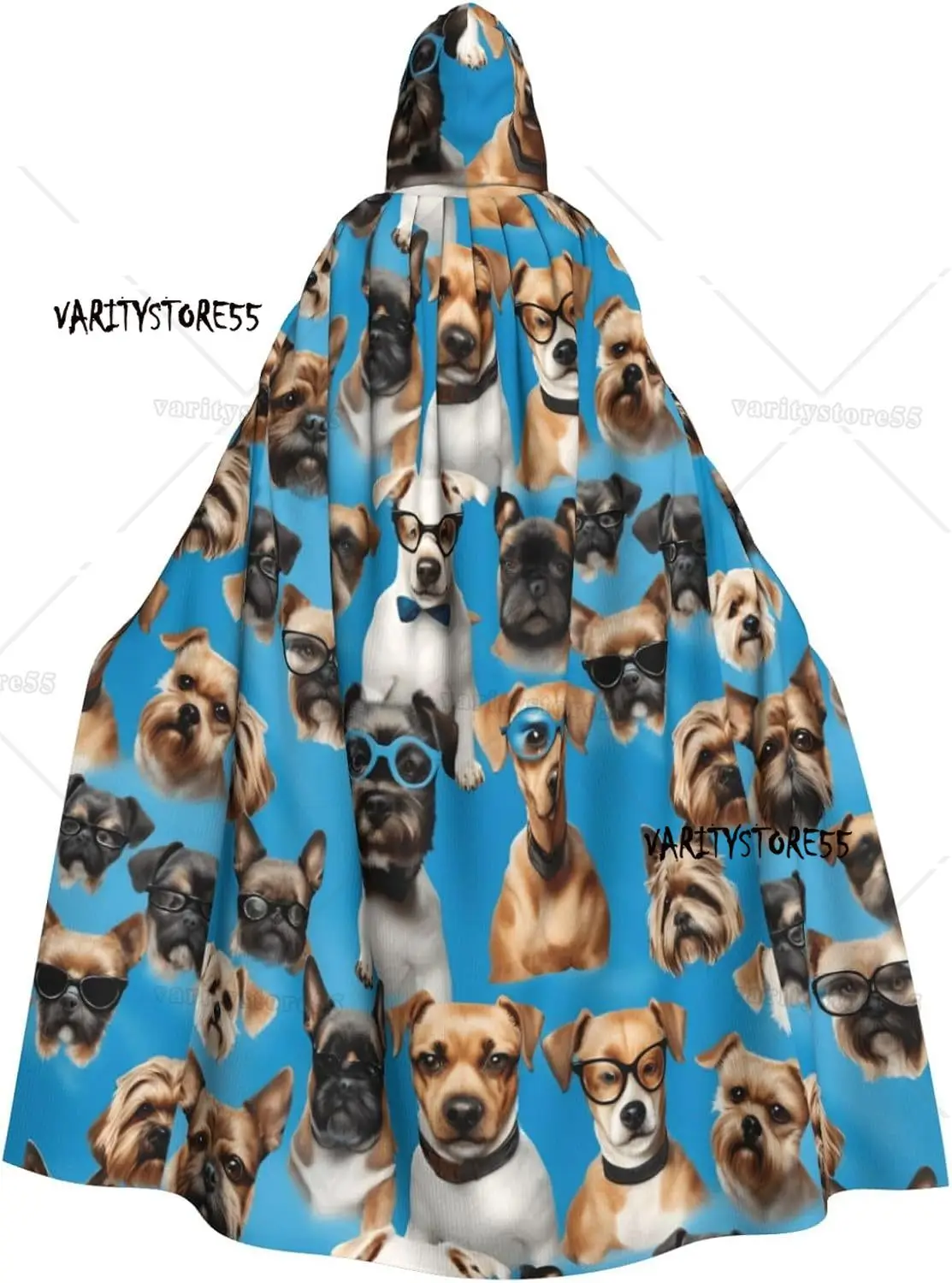 

Накидка унисекс с капюшоном и принтом немецкой короткошерстной указки в очках идеально подходит для ролевых костюмов на Хэллоуин