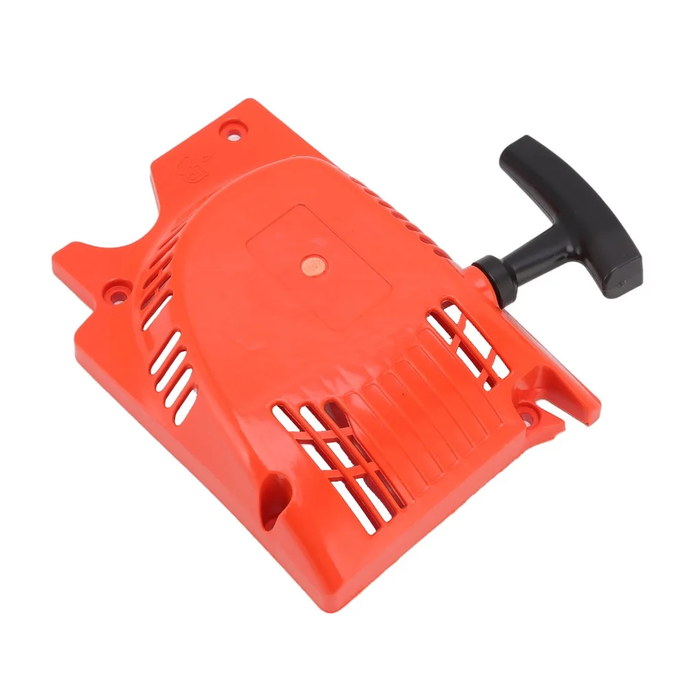 Orange Pull Starter Assembly ABS Comfort Grip Handle Chainsaw Equipment Double Spring Easy to Install for 4500 5200 5800