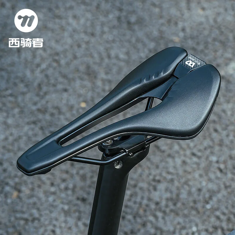 

WEST BIKING Bicycle Saddle MTB Road Bike Seat Saddle Breathable Shockproof Cycling Racing Saddle PU Non-Slip Leather Cushion