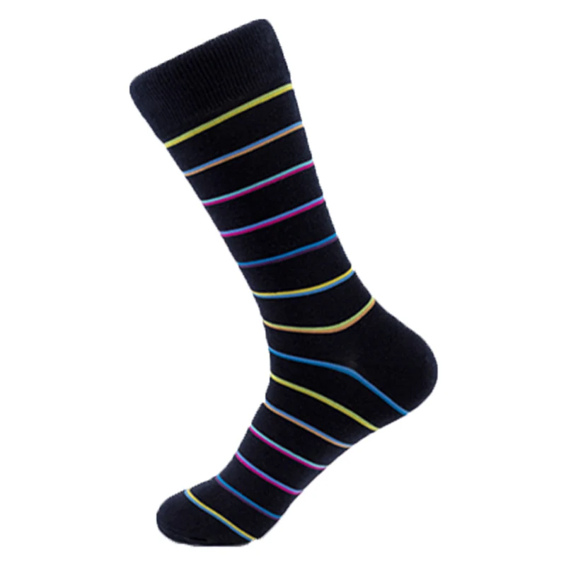 Autumn and Winter new Happy Socks colorful fashion striped men\'s socks trendy socks couple in tube Socks