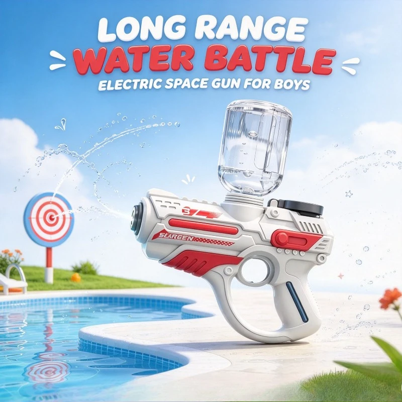 2026 Electric Space Water Gun Toy for Kids, Continuous Shooting Large Capacity Long Range Boys Water Battle Toy