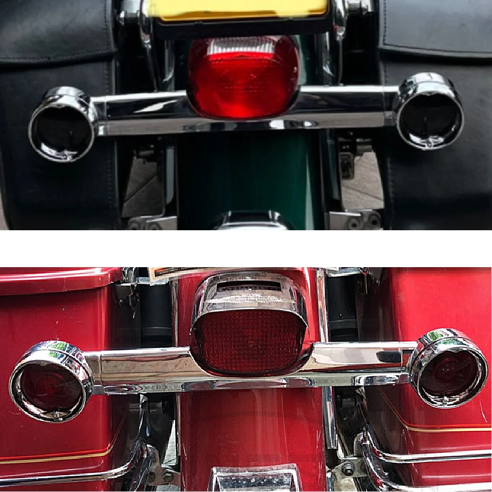 Chrome Deep Dish Bezels Trim Ring Turn Signal Lights Lens Cover For Harley Touring Electra Street Tour Glide Road King 1986-2021