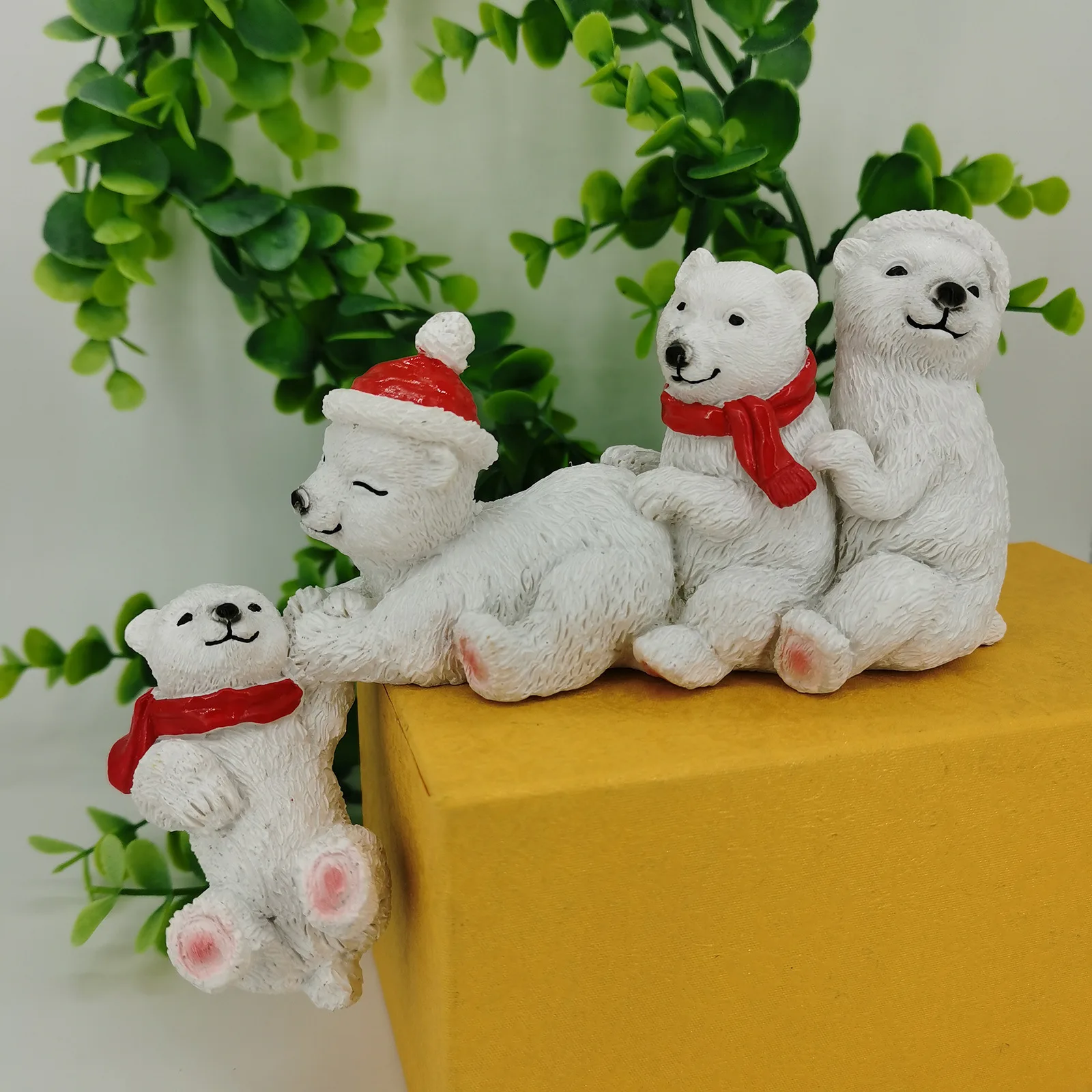 Christmas Door Frame Decoration Santa Claus Polar Bear A Helping Hand Table Corner Ornaments Tabletop Crafts Home Decoration