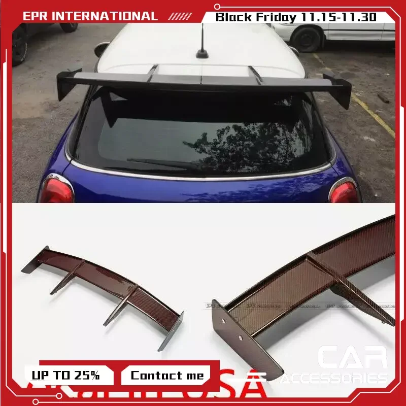 (Local in USA) For F56 Mini Cooper S Rear Spoiler Wing Bodykits Red Carbon Fiber Glossy Finish