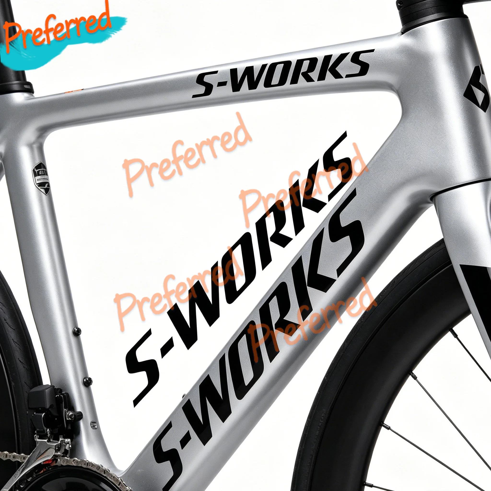 2x Vinyl-Aufkleber JDM S-Works Tarmac Bike Decals Etiketten Gestanzte Aufkleber Anpassbar in Jeder Aufklebergröße - Ohne Hintergrund
