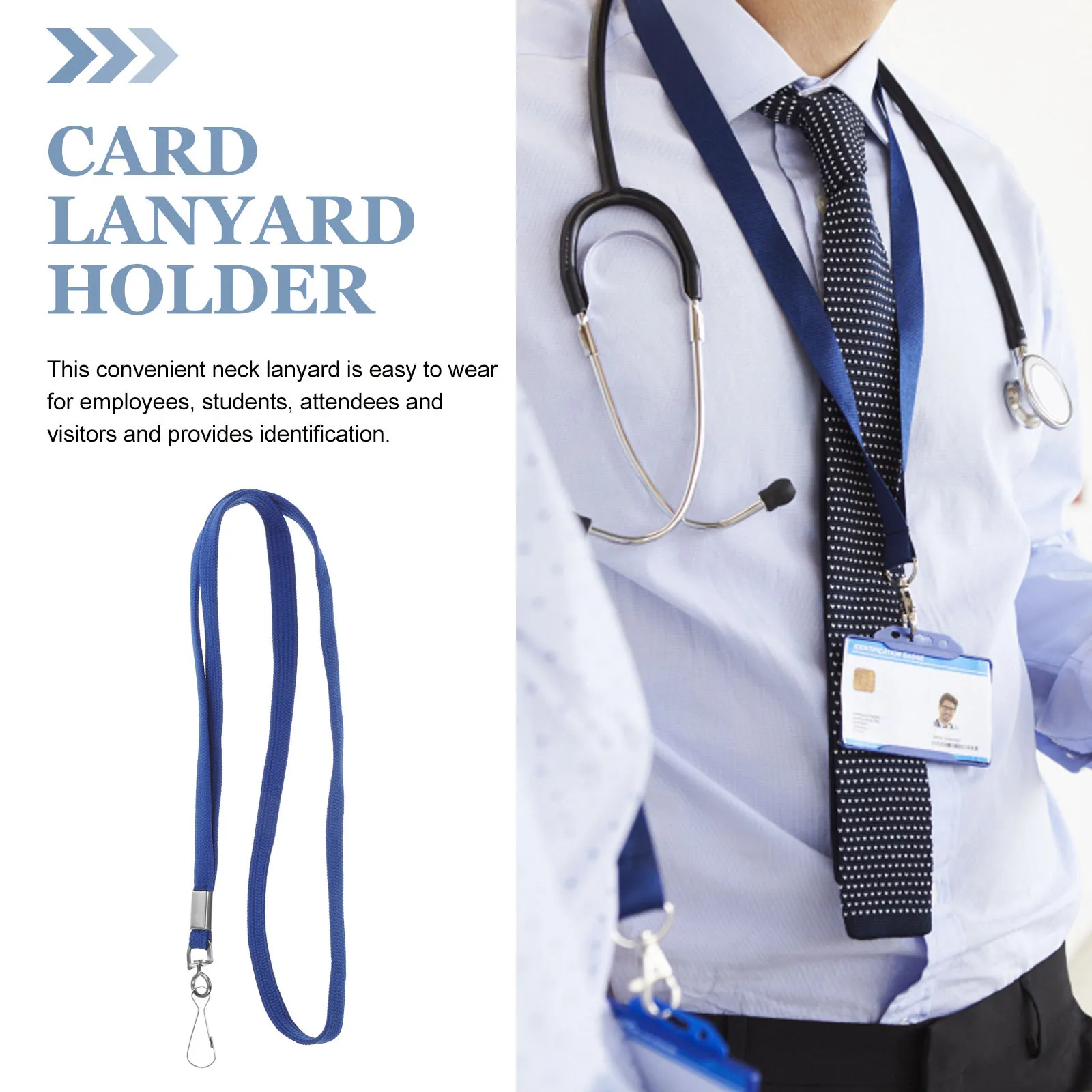 

6Pcs Name Tag Lanyards Comfortable Wear Neck Rope for Work School Home Identification Anti-Loss Lanyard for Visitors Attendees