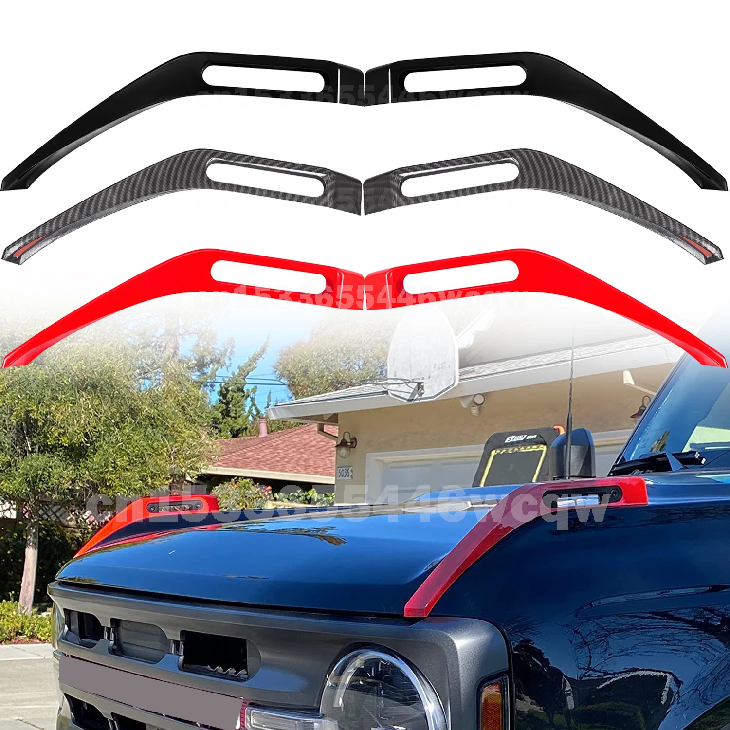 Car Hood Trail Sight Cover Engine Side Hinge Decoration Trim Chrome Sticker Guard For Ford Bronco 2021 2022