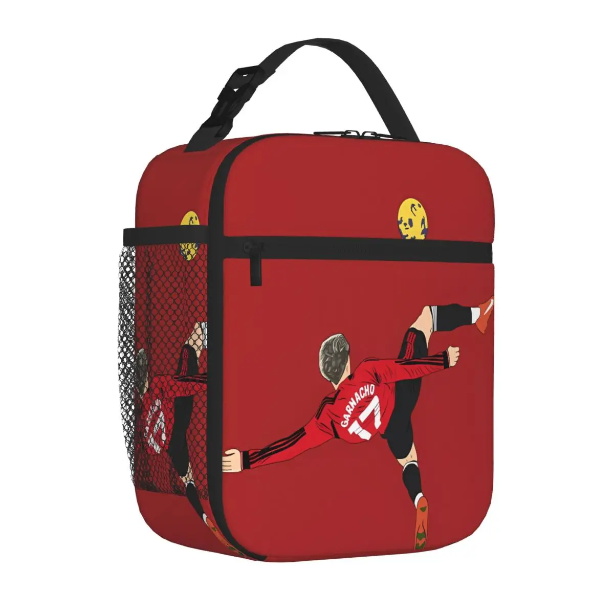 Bestselling Alejandro Garnacho Bicycle Kick Overhead Goal Solid Color Insulated Lunch Pouch Staff Lunch Commuter Lunch Bag
