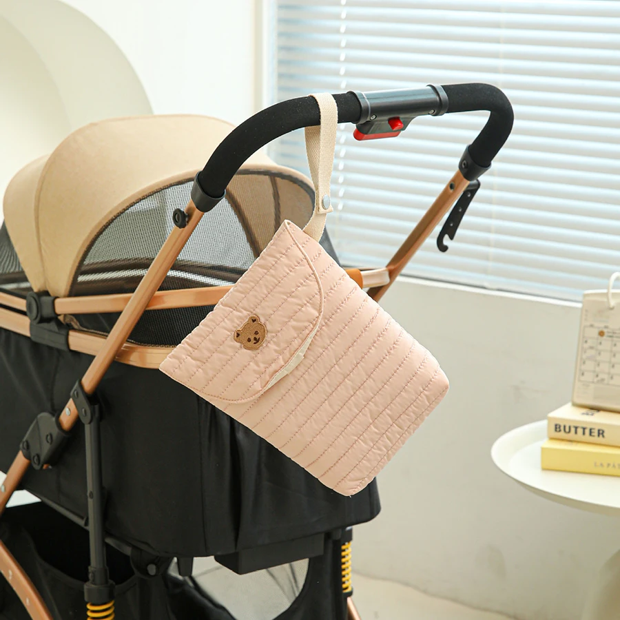 Baby Diaper Storage Bag Portable Diaper Organizer For Baby Clothes, Diapers, Wet Wipes, Outdoorsbaby Shower Family De view 3