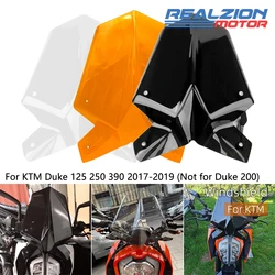 REALZION Motorcycle Visor Viser Windshield WindScreen  For Duke125 Duke200 Duke250 Duke390 2017 2018 2019 2020 Duke 125 200 390