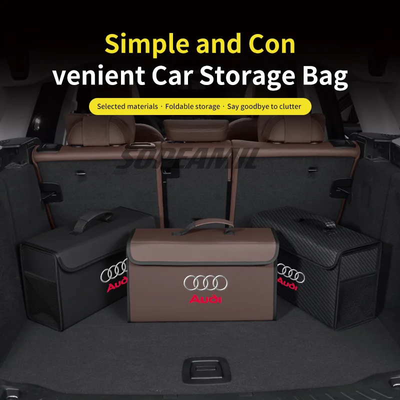 

Car Trunk Organizing And Storage Box For Audi ABT A3 A4 A5 A6 A7 A8 Q3 Q4 Q5 Q7 Q8 TT RS3 RS4 RS5 RS6 RS7 S3 S4 S5 S6 S7 S line