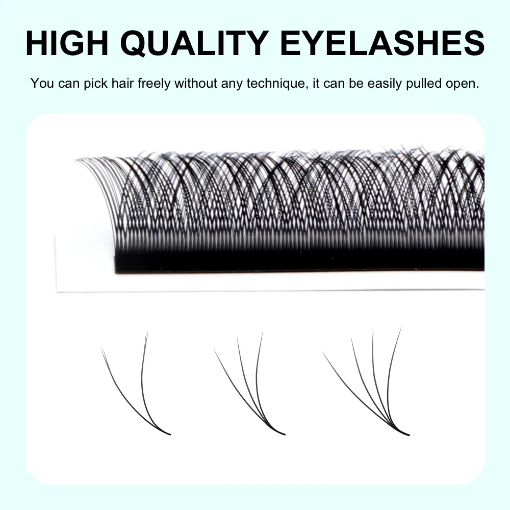 YMEIQ 3D 4D YY W Eyelashes for Extension Fake 12rows Super Soft Professional Silk Lashes Classic Individual Eyelash Extensions