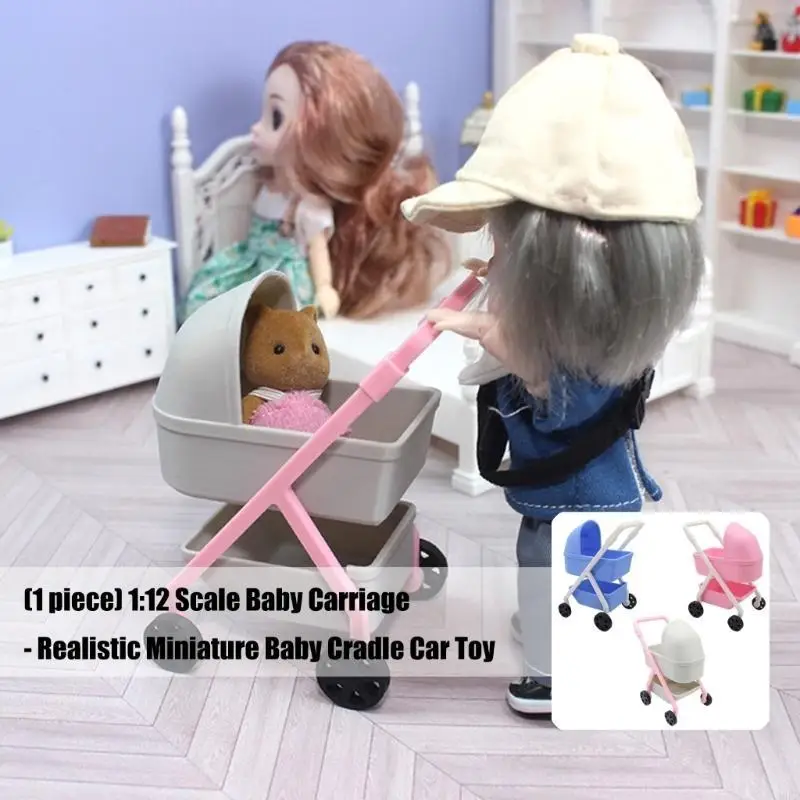 

1/12 кукольный домик, модель детской коляски, фигурка, кукольный домик, украшение для детской комнаты, аксессуары для сцены для