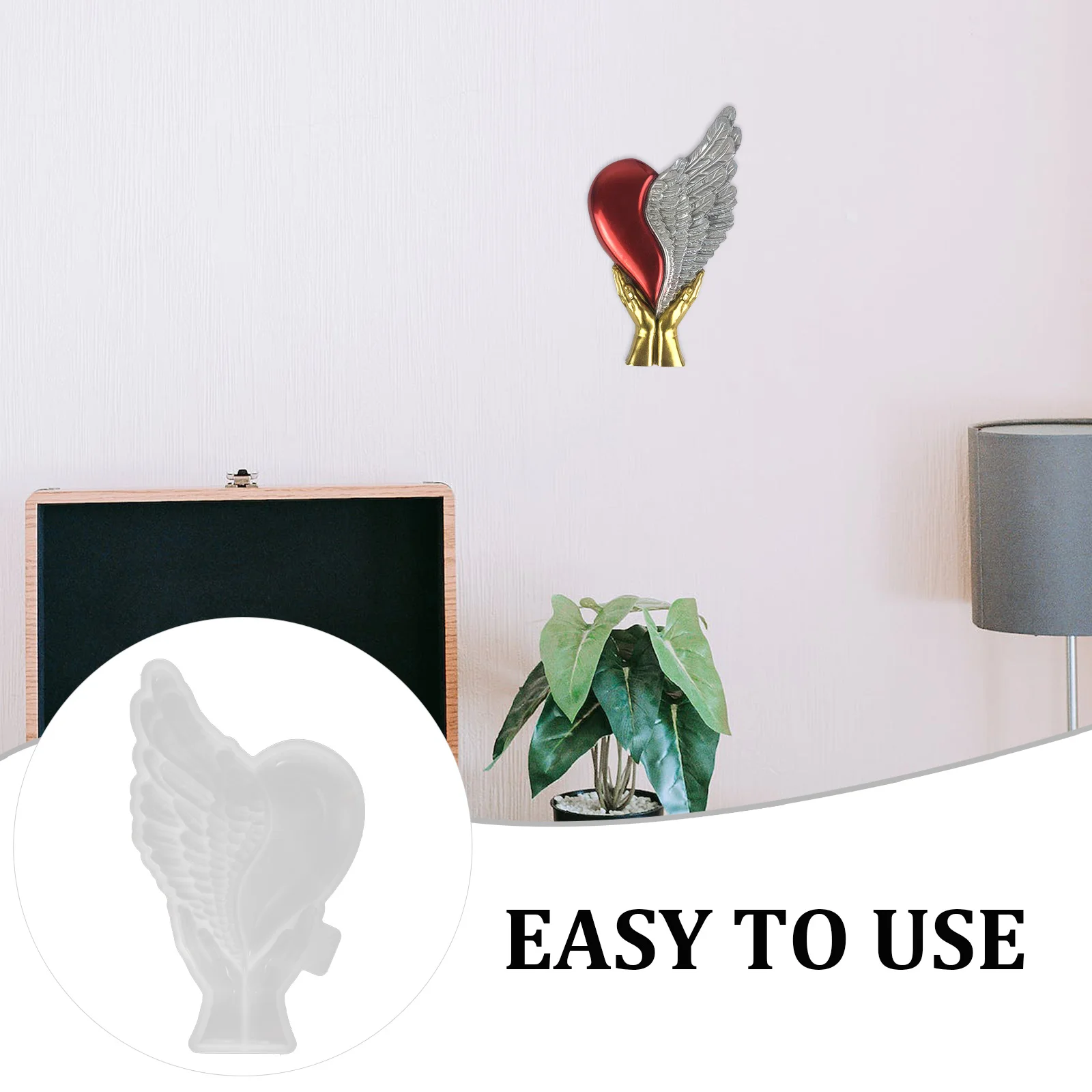 

Shaped Epoxy Silicone Diy Mold Flexible Crafts Casting Wall Decor Creative Resin Tool Gift For Friends \N(：123)