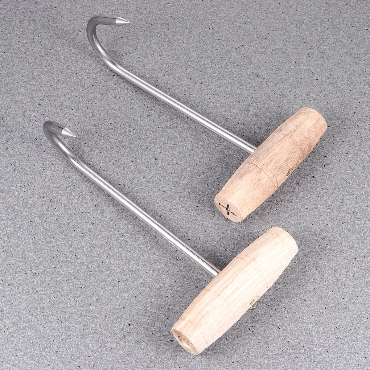 

2Pcs StainlessSteelMeatHook PorkRoastChicken RoastedT hook KitchenTool ButcherHanging Hook MeatProcessing Hunting