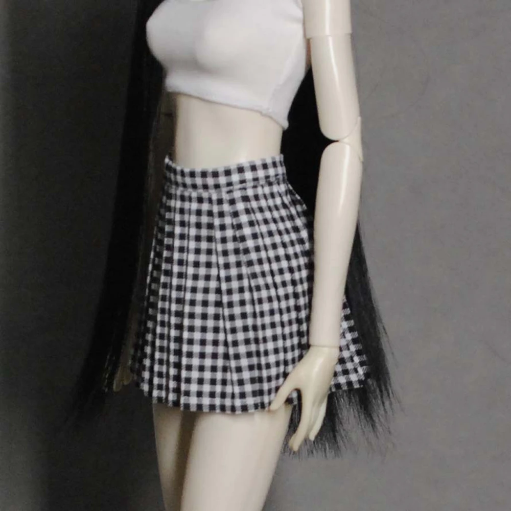 1/3 Doll Clothes Fashion Pleated Skirt Sexy Vest Lace Stockings For 60CM Dolls Accessories 1/6 Doll Denim Skirt For 30CM Dolls