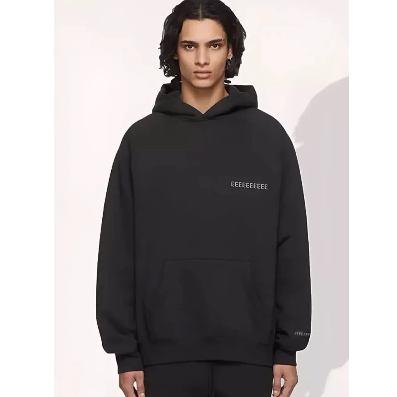 

Season 8 Classic Brand Men's Hoodis Luxury Design Chest Reflective Letter Hoodie Trendy Couple High Street Loose Cotton Hoodie