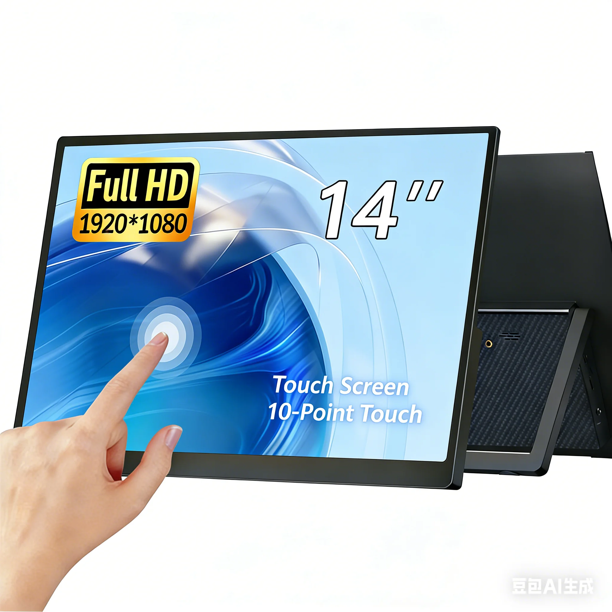 

15.6 inch Touchscreen Portable Monitor 1080P Laptop Screen Extender USB-C HDMI Port for Wins & Mac, Gaming