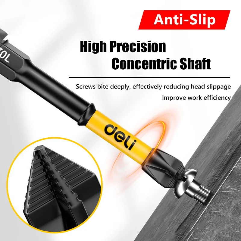 Magnetic Impact Phillips Bit Anti-Slip Long Screwdriver Bit Set Hex Shank Cross Impact Driver Bit for Power Drilling