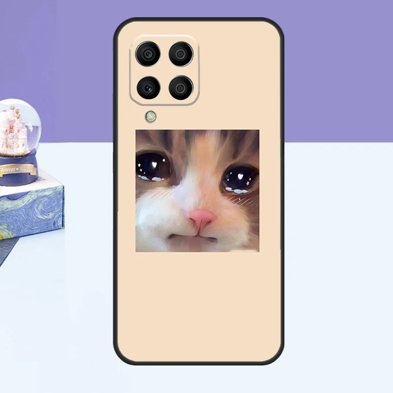 Crying Cat Memes Case For Samsung Galaxy M21 M31 M51 M20 M30s M13 M23 M33 M53 M14 M34 M54 M12 M32 M52 Cover