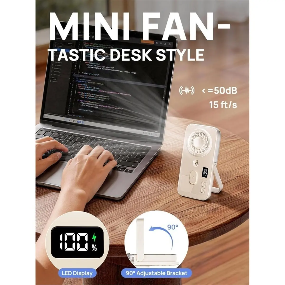 HDL Fan with Water-Cooling Function, Portable Handheld Fan with Misting Function, Rechargeable Pocket Fan