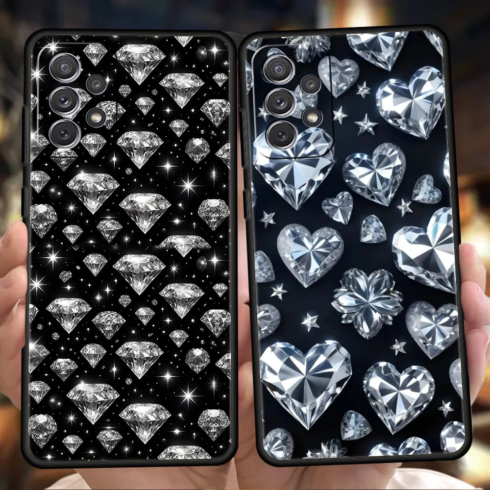 Shining Diamond Phone Case for Samsung Galaxy A17 A15 A13 A22 A23 A25 A32 A33 A35 A51 A53 A55 A71 A72 5G SOFT TPU Shell Fundas