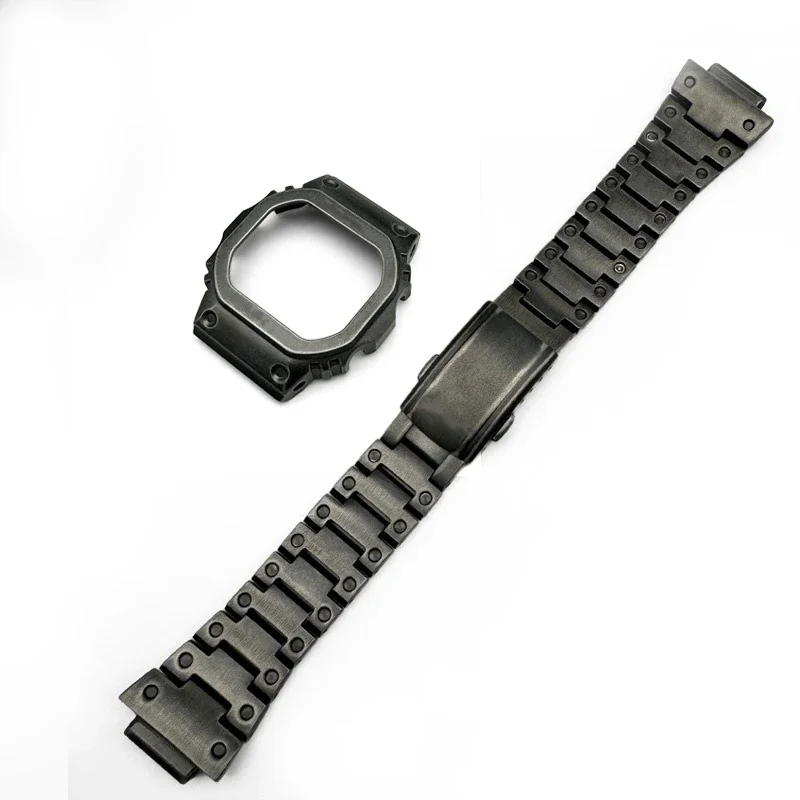 

Титановый корпус 5610 5000 с гравированным безелем и ремешком для Casio серии 5600, для DW 5600 5000 5610, камуфляжные аксессуары Mecha Sport