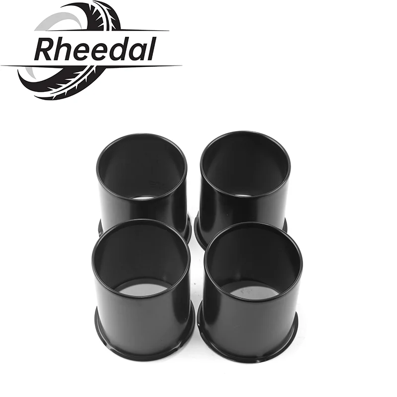 

Rheedal 2/4Pcs 81mm/3.19" Hub 89.5mm/3.52" H Stainless Opened End Trailer Wheel Center Caps Push Thru Metal Hub center Caps