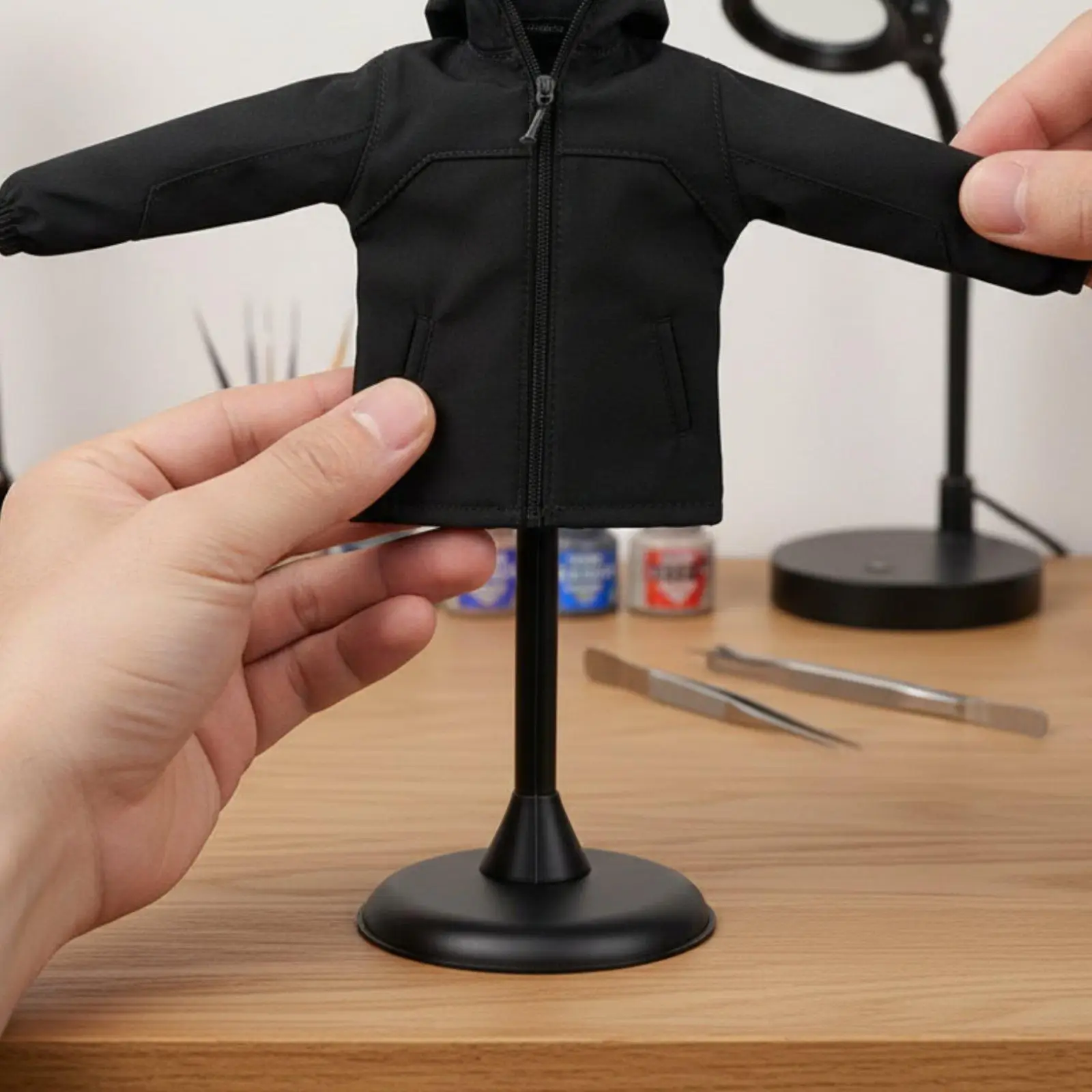 Men Jacket Miniature Hooded Coat 1 6 Scale for 12 Inch Action Figure Fighter Windbreaker Toy Accessory Color Block for Diorama
