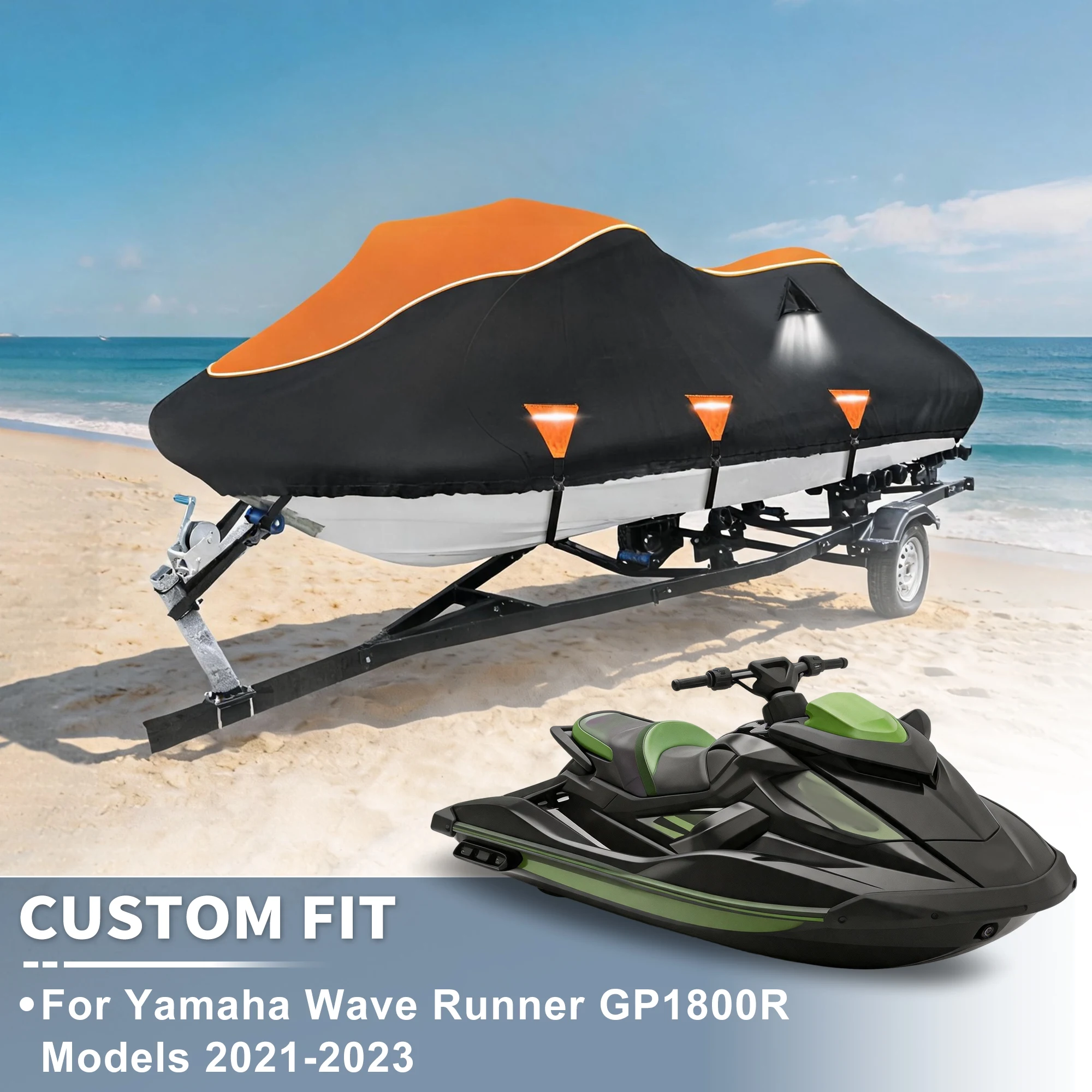 UXCELL Waterproof PWC Waverunner Cover for Yamaha Wave Runner GP1800R 2021-2023