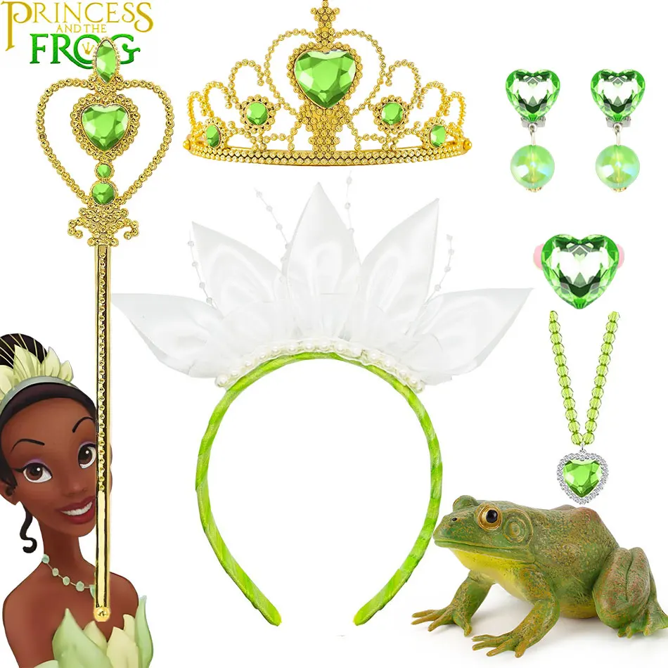 

Disney Princess and the Frog Fairy Tale Costume Play Accessory Tiana Headband Crown Birthday Party Dress up Carnival Headwear