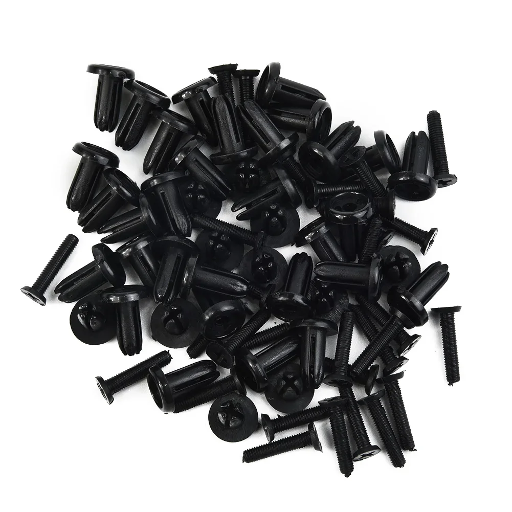 50pcs/set 5mm Car Nylon Clips Fastener Interior Replacement Accessories Auto Ventilated Cover Plat Retainers Rivets