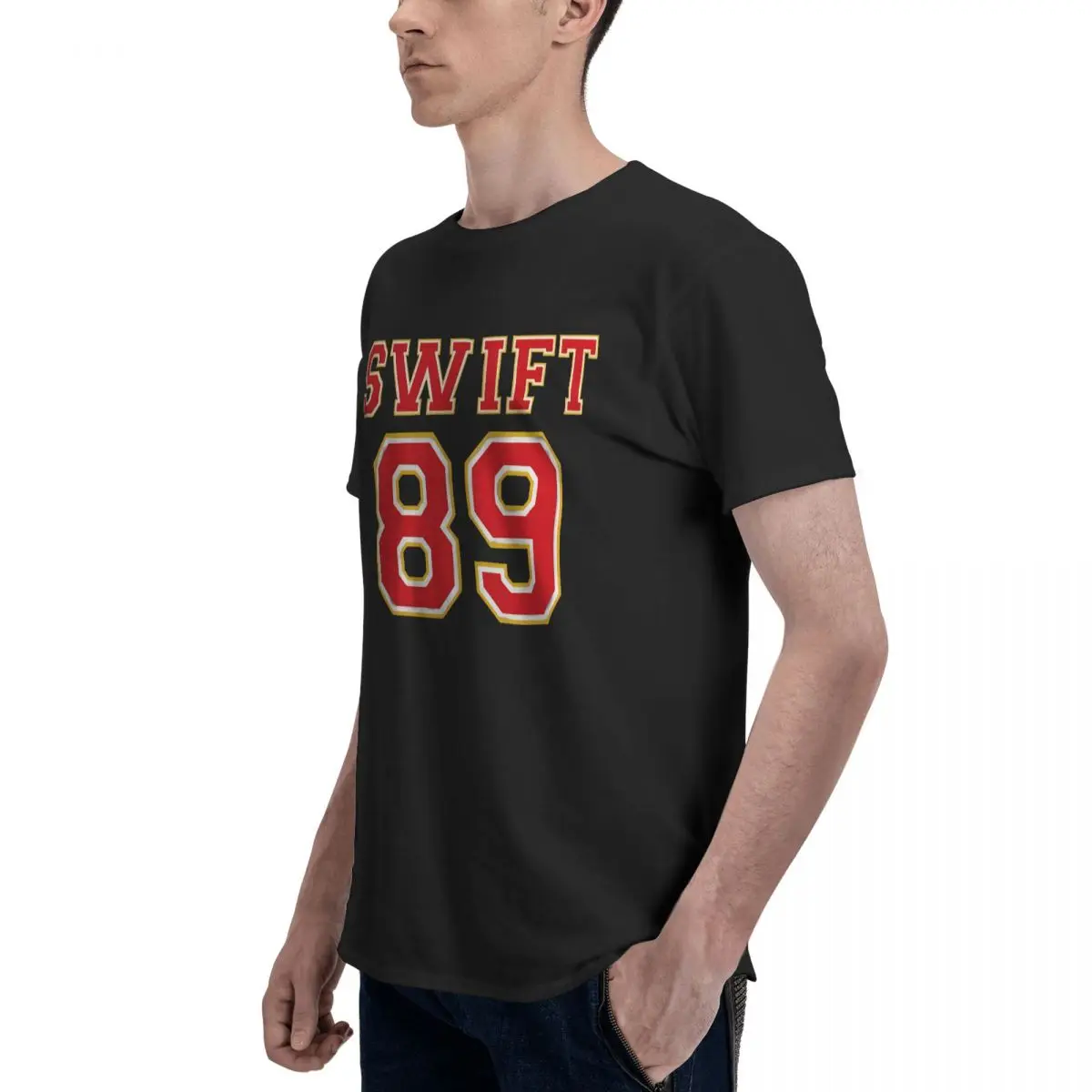 T Shirt Taylors Chiefs Crewneck Sweatshirt Travis Kelce 89 Print Casual Short Sleeve Tees Unisex Gothic T Shirt