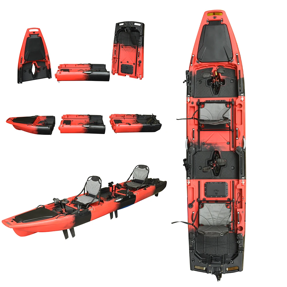 محرك صيد من البلاستيك الصلب ذو دواسة مزدوجة للجلوس على الأعلى لشخصين، محرك صيد من البلاستيك الصلب للاستخدام في المحيط 2026 #1