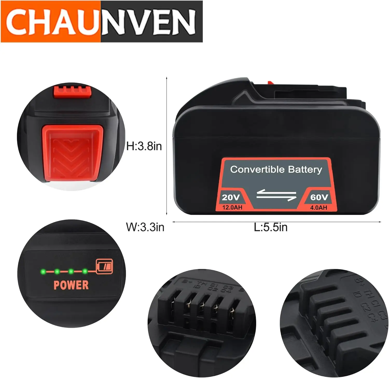 12Ah DCB612 Replacement for DeWalt 60V Battery DCB606 DCB609 DCB612 Cordless Power Tools 20V / 60V / 120V Battery