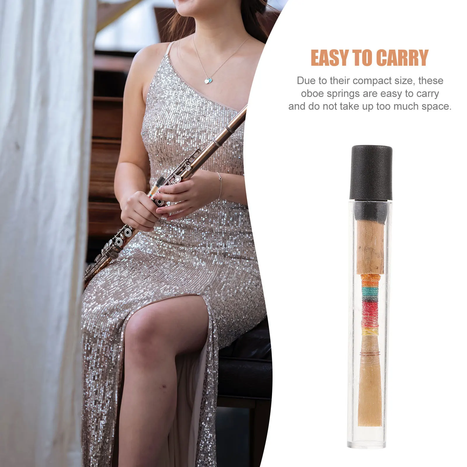 

Natural Oboe Reed Copper Oboe Accessory Durable Flexible Vibration Stable Tone for Students Beginners Professional Use